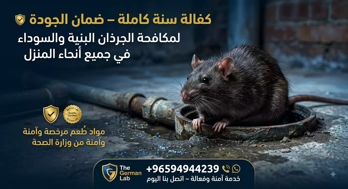 افضل شركة مكافحة الفئران والقوارض في الكويت   المختبر الألماني لإبادة الفئران 