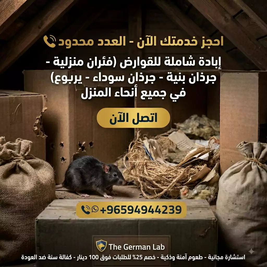 فريق المختبر الألماني المعتمد لمكافحة الفئران والقوارض في الكويت